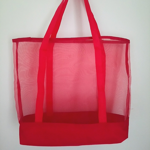 Red Mesh Bookbag - Picture 3 of 4